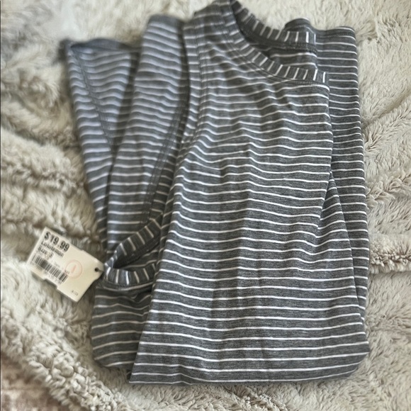 lululemon athletica Striped Gray White Tank Top - Picture 6 of 6